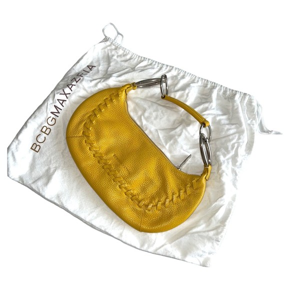 BCBGMAXAZRIA Yellow Hobo With Stitch - Picture 2 of 12